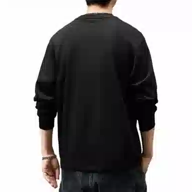 贵色 美式轻商务系列高端纯棉复古拼接设计感长袖通勤日常出游百搭潮牌休闲卫衣 男女同款