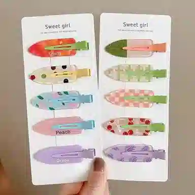 水中玉 韩式多巴胺无痕发卡甜美发饰前额侧边碎发刘海夹子头饰 亚克力 发夹 女款