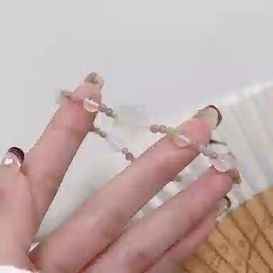 指尖瑰宝 新中式国风多巴胺甜美可爱招桃花转运事业有成平安喜乐好运常在天然 玛瑙 玉石手串 女款