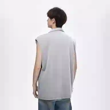 冰飞 美式复古高级感潮牌潮流百搭无袖背心 男女同款