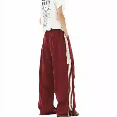 颂希尔 美式复古潮流百搭纯色直筒休闲裤 男女同款