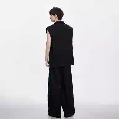 冰飞 美式复古高级感潮牌潮流百搭无袖背心 男女同款