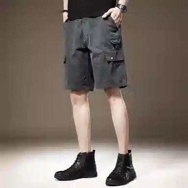 贵色 日常耐磨宽松透气美式复古户外潮牌百搭舒适工装短裤 男女同款