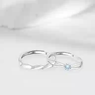 【高品质】 金师傅 钟爱久久对戒 浪漫莫比乌斯幻彩时尚精致气质简约百搭 小众轻奢高级#好运 玻璃猫眼 戒指 男女同款情侣款