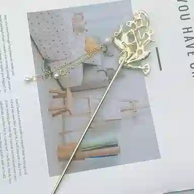 【凤凰于飞】 指尖瑰宝 新中式国潮复古孔雀花朵流苏发饰高级感优雅气质古风步摇汉服中式审美设计感 镀银 发簪 女款