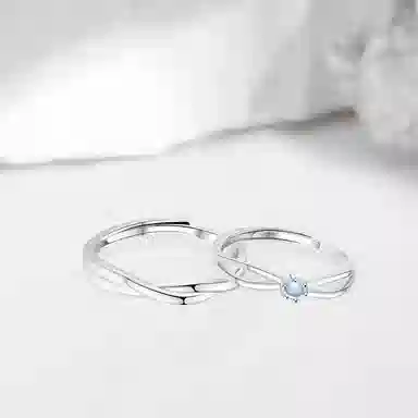【高品质】 金师傅 钟爱久久对戒 浪漫莫比乌斯幻彩时尚精致气质简约百搭 小众轻奢设计高级#好运 玻璃猫眼 戒指 男女同款情侣款