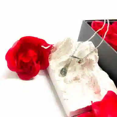 Erxi Ocean Tear Necklace Blue Crystal