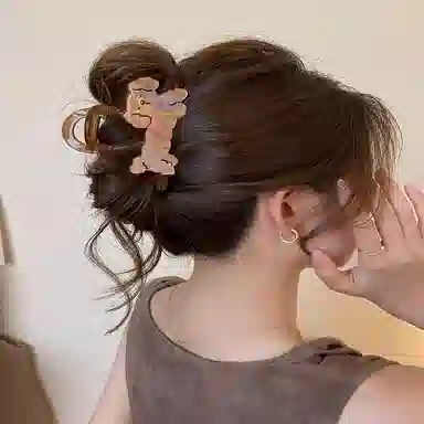 如花梦 小狗抓夹高级感 亚克力 发夹 女款