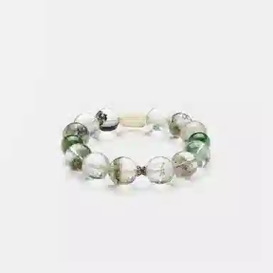 曼卡龙 绿魄无畏 小众精致招财聚宝盆串珠链小众精致事业财富能量石恋爱告白百搭#好运天然 绿幽灵 手串 女款