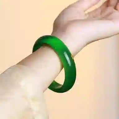 镯钰瑭 【高品质】贵妃 新中式国潮古风气质美人一步一响 高级清冷感叠戴必备 玻璃猫眼 手镯 女款