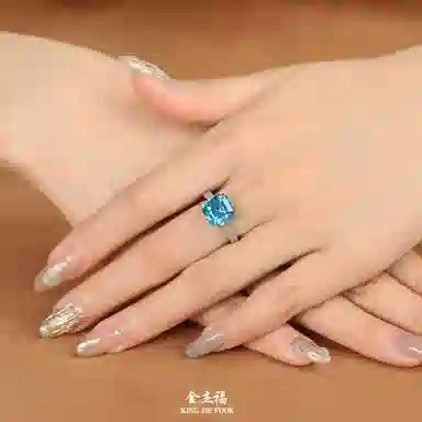 金杰福 阿斯切冰花 时尚 培育钻石 戒指 男女同款情侣款