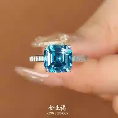 金杰福 阿斯切冰花 时尚 培育钻石 戒指 男女同款情侣款