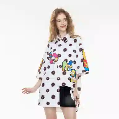 The Simpsons Retro Logo Hawaiian Shirt