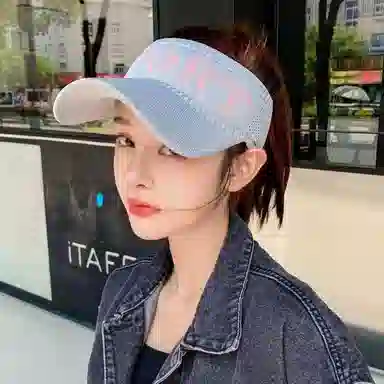 冠辉 夏季防晒空顶户外运动时尚休闲日常通勤简约百搭太阳帽帽遮阳跑步骑车鸭舌加大檐遮阳防晒帽 涤纶 棒球帽 男女同款情侣款