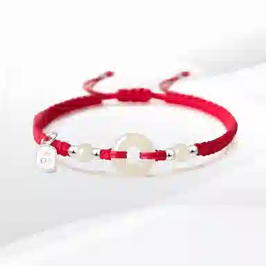 希遇 顺遂平安 简约高级创意小众设计 温柔凝聚福气优雅精致轻奢日常百搭#好运 合金 手绳 男女同款情侣款