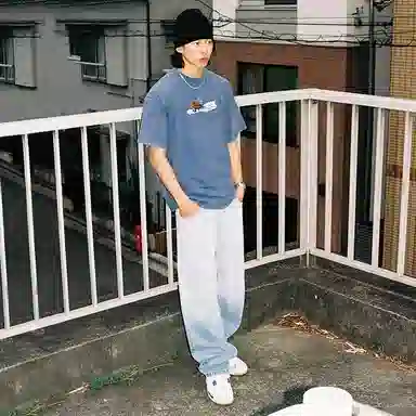 MIND ERROR Denim Gradient White Blue