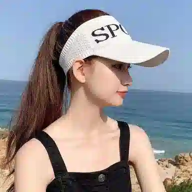 冠辉 夏季防晒空顶户外运动时尚休闲日常通勤简约百搭太阳帽帽遮阳跑步骑车鸭舌加大檐遮阳防晒帽 涤纶 棒球帽 男女同款情侣款