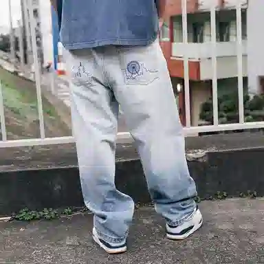 MIND ERROR Denim Gradient White Blue