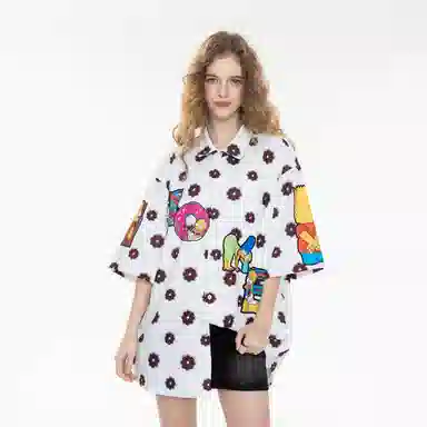 The Simpsons Retro Logo Hawaiian Shirt