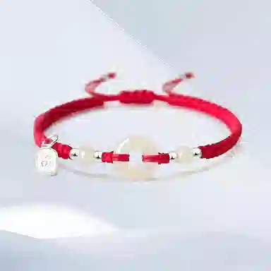 希遇 顺遂平安 简约高级创意小众设计 温柔凝聚福气优雅精致轻奢日常百搭#好运 合金 手绳 男女同款情侣款