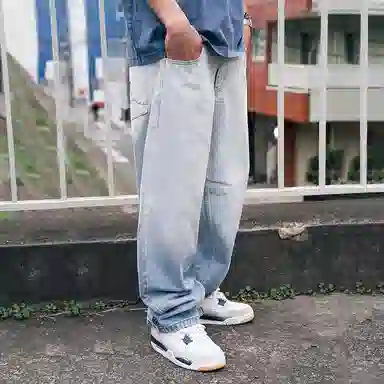 MIND ERROR Denim Gradient White Blue