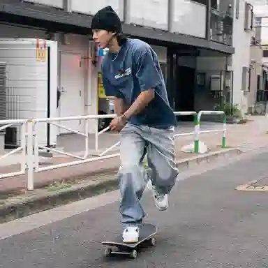 MIND ERROR Denim Gradient White Blue