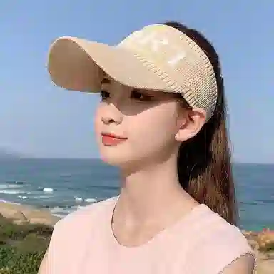 冠辉 夏季防晒空顶户外运动时尚休闲日常通勤简约百搭太阳帽帽遮阳跑步骑车鸭舌加大檐遮阳防晒帽 涤纶 棒球帽 男女同款情侣款