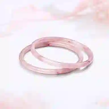 六桂福 福韵金 荆棘玫瑰 精致轻奢时尚优雅气质 小清新简约小众高级感设计 琉璃 手镯 女款