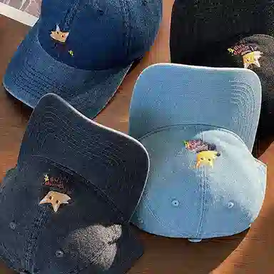 杨同学 可爱小狐狸 棉 鸭舌帽 男女同款情侣款