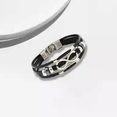 大唐国鼎 莫比乌斯多层小众时尚简约设计潮酷个性小众高级感森系高级感财运 好运 皮革 手环 男款