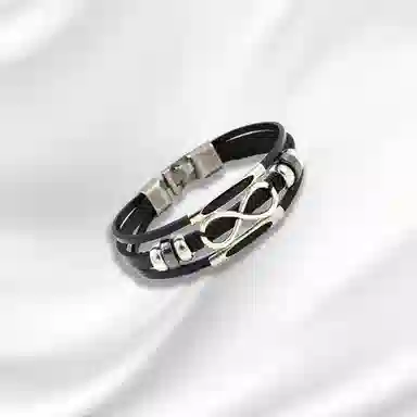 大唐国鼎 莫比乌斯多层小众时尚简约设计潮酷个性小众高级感森系高级感财运 好运 皮革 手环 男款
