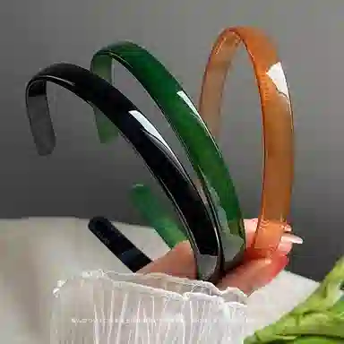 如花梦 高级感果冻带齿塑料防滑压发洗脸 亚克力 发箍 女款