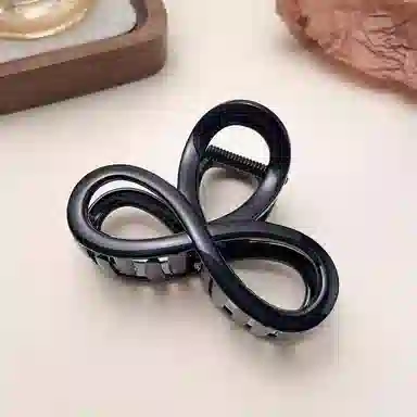 蒙妮 简约高级感八字镂空 亚克力 发夹 男女同款情侣款