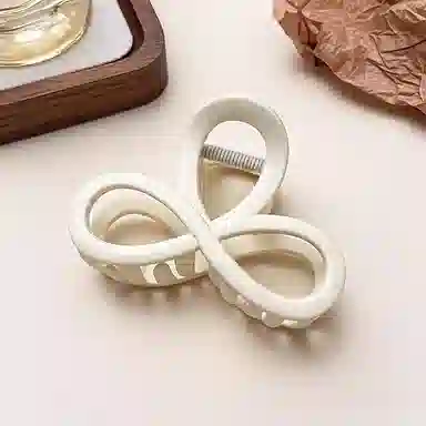 蒙妮 简约高级感八字镂空 亚克力 发夹 男女同款情侣款