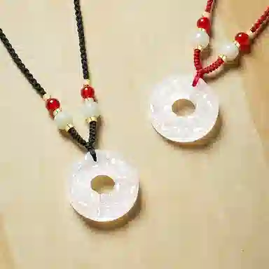 【岁岁年年】中国黄金 央创时尚 貔貅平安扣国潮新中式 招财吞金小众百搭精致礼盒天然 玉髓 玉石项链 男女同款情侣款