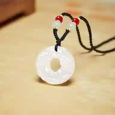 【岁岁年年】中国黄金 央创时尚 貔貅平安扣国潮新中式 招财吞金小众百搭精致礼盒天然 玉髓 玉石项链 男女同款情侣款