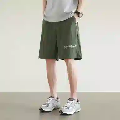 兰缪 基础款简约轻便通勤日常舒适美式复古百搭户外宽松运动休闲短裤 男女同款