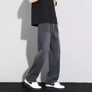 羽浅 宽松直筒长裤百搭青少年抗皱休闲裤 男女同款