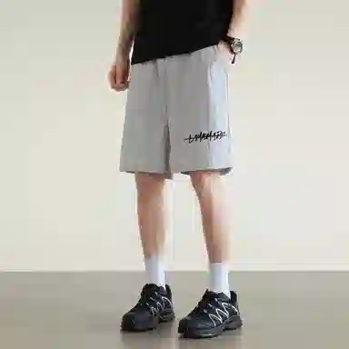 兰缪 基础款简约轻便通勤日常舒适美式复古百搭户外宽松运动休闲短裤 男女同款