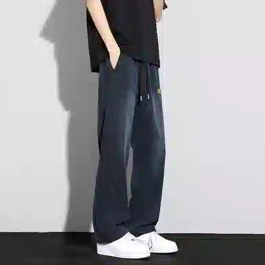 羽浅 宽松直筒长裤百搭青少年抗皱休闲裤 男女同款