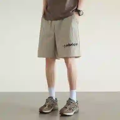 兰缪 基础款简约轻便通勤日常舒适美式复古百搭户外宽松运动休闲短裤 男女同款