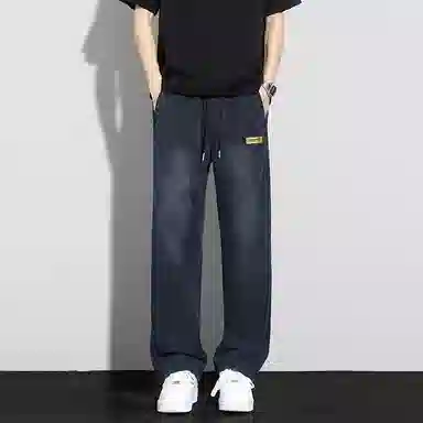 羽浅 宽松直筒长裤百搭青少年抗皱休闲裤 男女同款