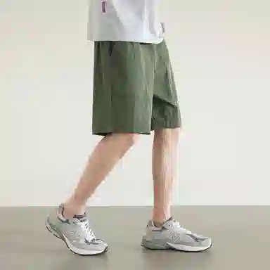 兰缪 基础款简约轻便通勤日常舒适美式复古百搭户外宽松运动休闲短裤 男女同款