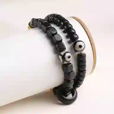 木盛缘 【避小人招贵人】本命年转运一眼天珠过手留香平安喜乐福禄吉祥佛珠念珠招财霸气新中式好运 黑檀 手串 男女同款情侣款