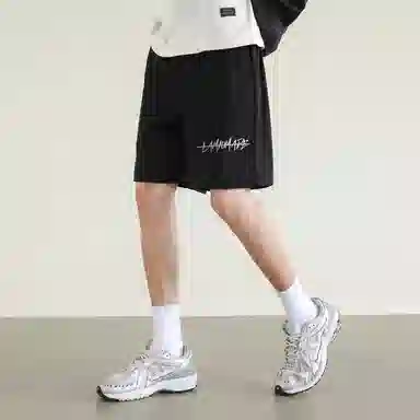 兰缪 基础款简约轻便通勤日常舒适美式复古百搭户外宽松运动休闲短裤 男女同款