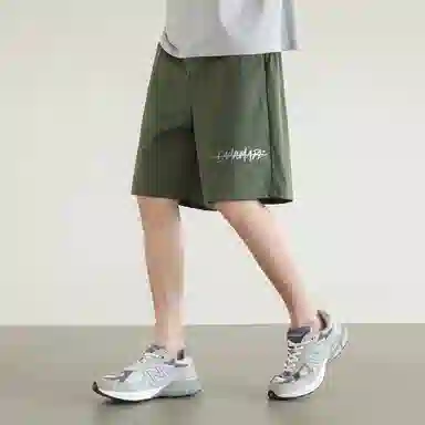 兰缪 基础款简约轻便通勤日常舒适美式复古百搭户外宽松运动休闲短裤 男女同款