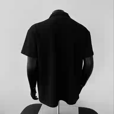 物质公式 高街透气纯色基础简约百搭大气宽松短袖衬衫 男女同款