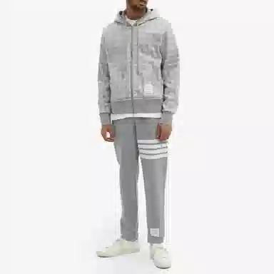 Thom Browne SS22 Hoodie Light Grey