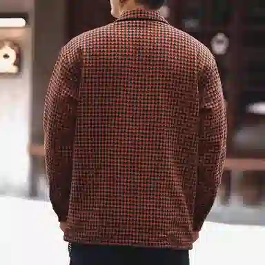 格蓝鹿 时尚百搭宽松提花长袖衬衫 男款