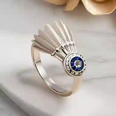 指尖瑰宝 梦幻之羽 国潮简约高颜值 时尚大气轻奢优雅百搭 镀银 戒指 男女同款情侣款